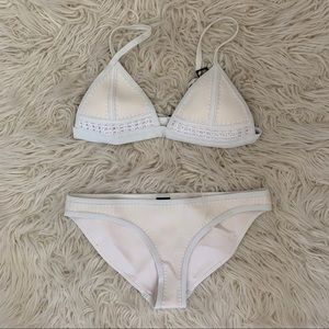 White crochet triangl bikini size S